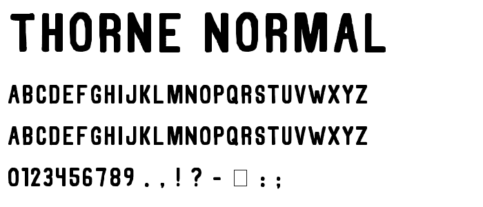 Thorne Normal font